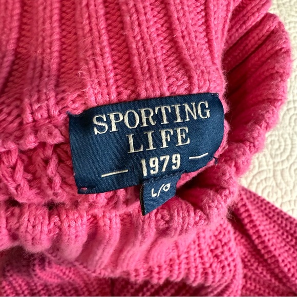 Vibrant Pink Knit Crew Neck Sweater 100% cotton - Picture 6 of 9